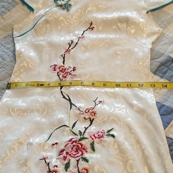 **SOLD White Jin He Chinese Dress, Size S - Picture 8 of 9